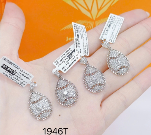 Bông Tai Vàng 610 Mẫu Trắng 9
