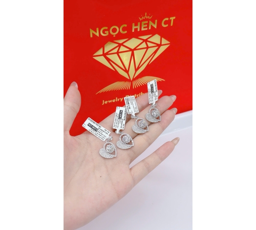 Bông Tai Vàng 610 Mẫu Trắng 10