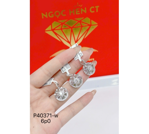 Bông Tai Vàng 610 Mẫu Trắng 3