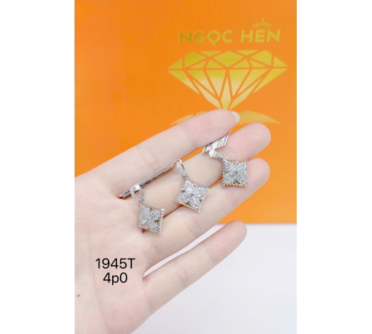 Bông Tai Vàng 610 Mẫu Trắng 7