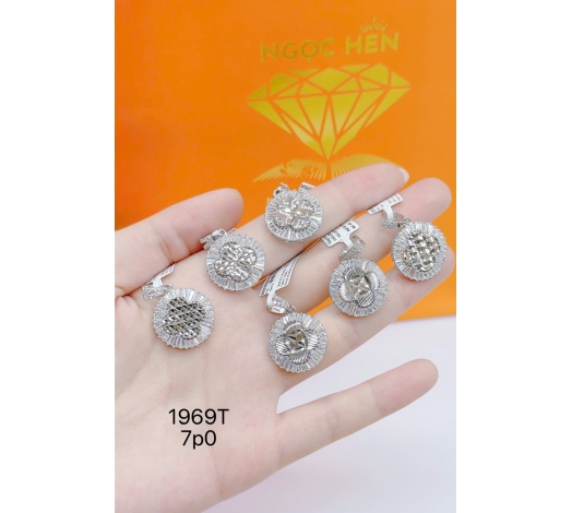 Bông Tai Vàng 610 Mẫu Trắng 8
